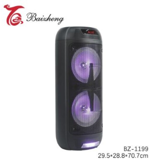 Акустическая система 60 Вт 29,5*28,8*70,7 см микрофон пульт Bluetooth черный Baizheng (1/4)