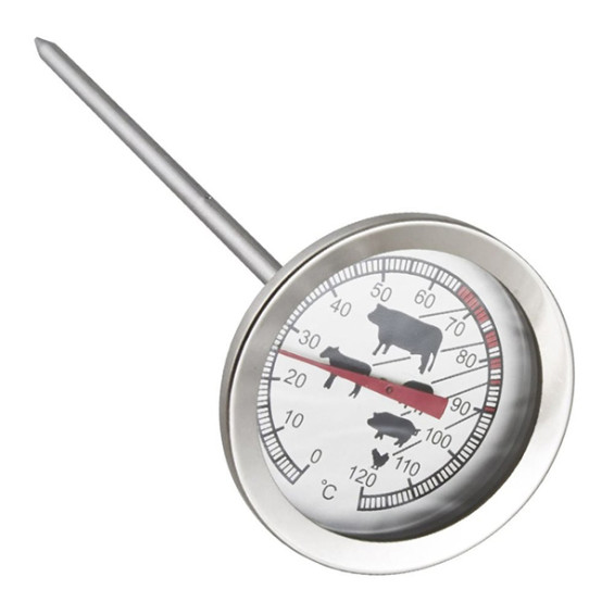 Термометр для запекания мяса металлический 14 см ТERMOCARNE Mallony (1/12)