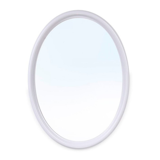 Зеркало в пластиковом обрамлении 43,3*58,3 см овальное снежно-белый Соната Berossi (1/5)