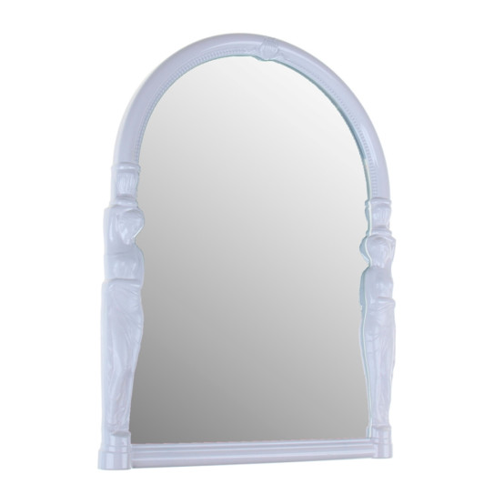 Зеркало в пластиковом обрамлении 43*58 см полуовал снежно-белый Вива эллада Berossi (1/5)