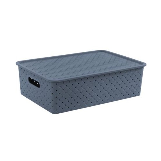 Корзина пластиковая 7,5 л 350*245*105 мм крышка космик Береста Violet (1/14) Корзина пластиковая 7,5 л 350*245*105 мм крышка космик Береста Violet (1/14)