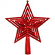 Верхушка пластиковая на елку Звезда 15 см красный Серпантин (1/400)