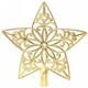 Верхушка пластиковая на елку Звезда 18,5 см золото Ажур Серпантин (1/500)