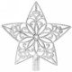 Верхушка пластиковая на елку Звезда 18,5 см серебро Ажур Серпантин (1/500)