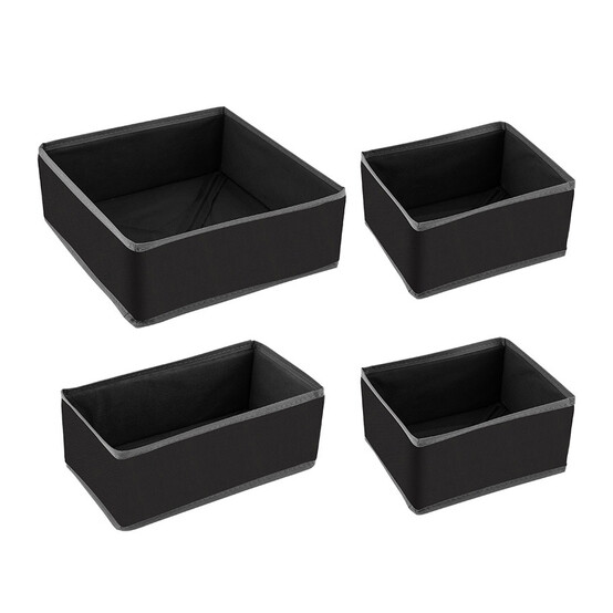 Набор коробок 4 пр для хранения вещей Black Рыжий Кот (1/15)