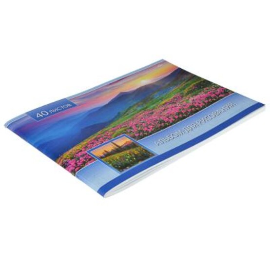 ClipStudio Альбом для рисования A4 40л., офсет 100г/м2, обл.картон 240 г/м2, скрепка, 4 диз.