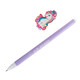 Ручка гелевая "Пиши - стирай", синяя, с резиновой фигуркой, 0,7мм, пластик, 4 цв. корпуса, 4 фигурки