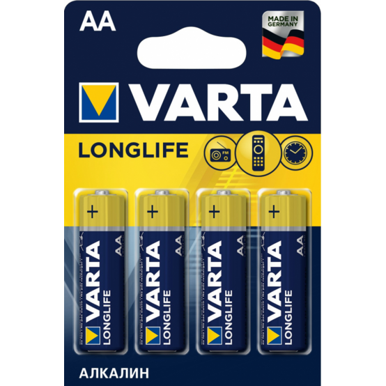 Элементы питания VARTA LONGLIFE  AA 4*BL (80/400) 1 ШТ