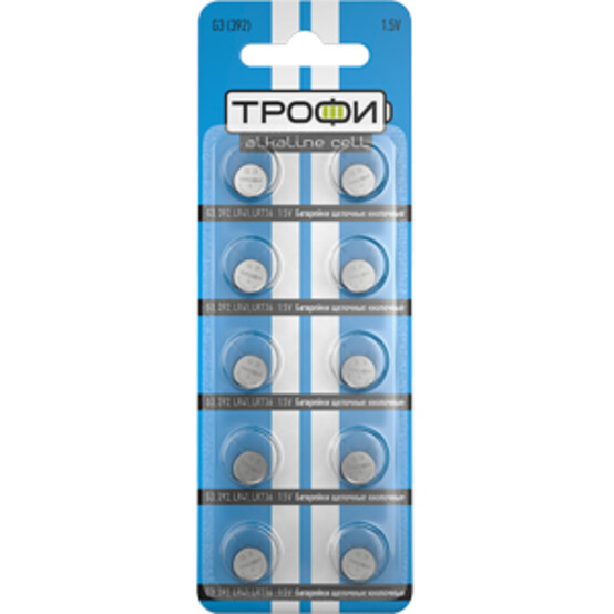 Элементы питания ТРОФИ G3 (392) LR736, LR41 NEW (10/200/1600) Элементы питания ТРОФИ G3 (392) LR736, LR41 NEW (10/200/1600)