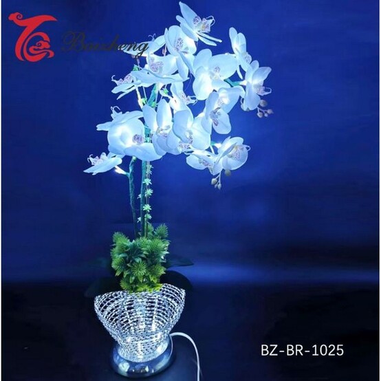 Лампа настольная электрическая 20*20*60 см ваза с цветами Baizheng (1/12)