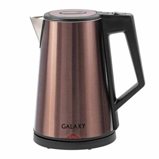 Чайник металлический электрический 1,7 л 2 кВт трехстеночный бронзовый Galaxy (1/8)