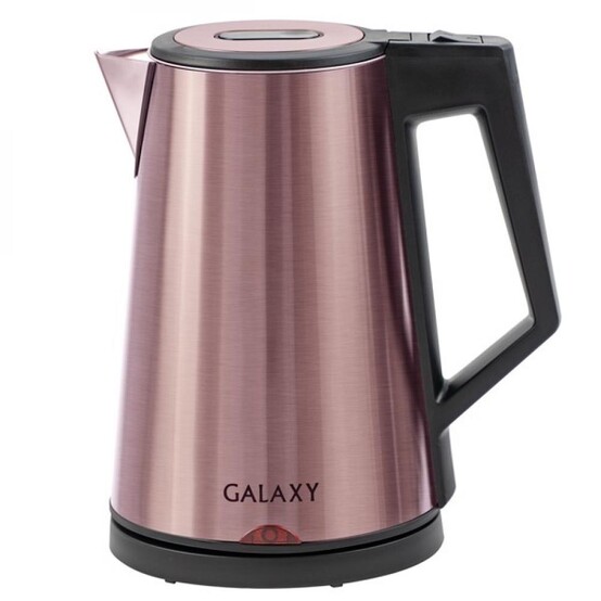 Чайник металлический электрический 1,7 л 2 кВт трехстеночный розовое золото Galaxy (1/8)