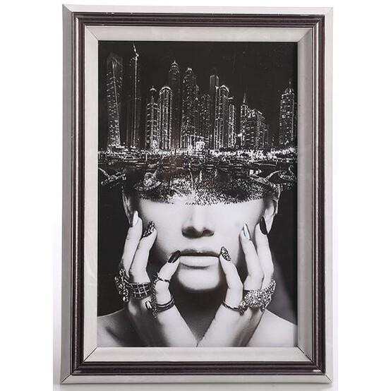 Фоторамка пластиковая 30*40 см багет 1,5 см широкая серо-коричневый Baizheng (1/40)